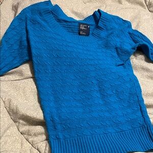 American Eagle Outfitters Vivid Blue Scoop Neck Sweater